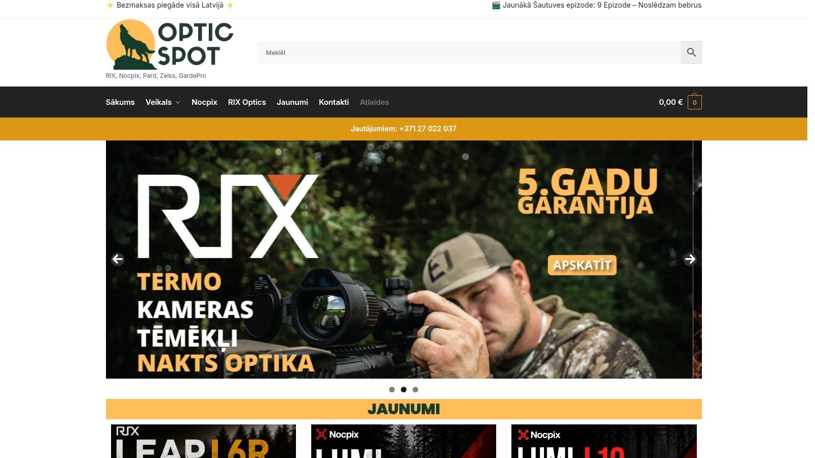 Screenshot from https://opticspot.lv/